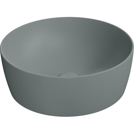Vasque à poser NUBES en céramique dia 40cm, agave mat (1/2)