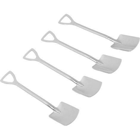 Stainless Steel Scoop Spoon, Pretty Food Grade Reusable Ice Cream Scoop 6.1 Inches with Innovative Design for Stirring Coffee (1/5)