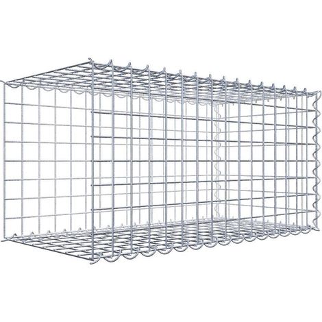 Gabiondeco - Gabion - Element de prolongation en longueur 80 cm x 40 cm x 40 cm (L x H x P). maille 5 x 5 cm. Spirale. Avert.: il manque une grille - Made in Germany (1/5)