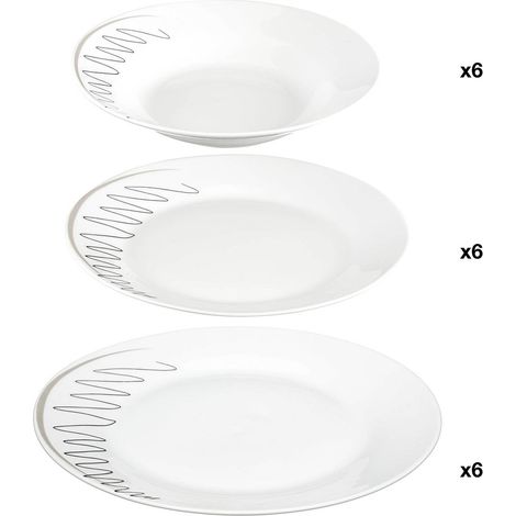 Servicio de bocetos 18 piezas - porcelana, dimensiones d. 27 x d. 19 x c. 21 cm - Sg secret de gourmet (1/5)