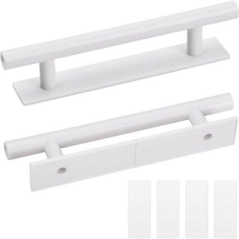 Pack of 2 Self-Adhesive Furniture Handles, 150mm Sliding Door Handles Self-adhesive Furniture Handles for Drawer Cabinet Kitchen Home Decorating (1/5)