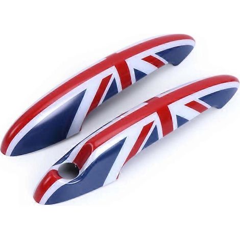 Lot de 2 enjoliveurs décoratifs pour poignées de porte intérieures de voiture MINI Cooper R50 R56 R60 (1/5)