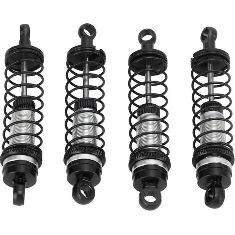 Vorder- und Hinterachs-Stoßdämpfer aus Aluminiumlegierung für Traxxas Latrax Teton 1/18 RC-Car, schwarz (1/5)