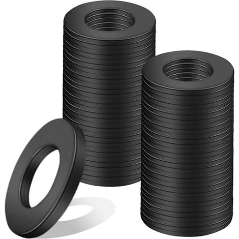 Washers M6 x 12mm Carbon Steel Flat Washers Metal Sealing Gaskets Ring for Screws Bolts Threaded Rod Household Repair (1/5)