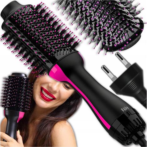 Leistungsstarker Bürstentrockner, Lockenstab und Glätteisen, 1200 W, 4-in-1-Drehfunktion
