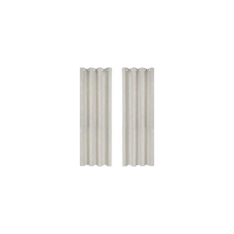 Lot de 2 Rideau Opaque Occultants Isolants Rideau Thermique Anti Froid 140x245cm à Oeillets Imprimé Lignes et Points Argentés Beige Clair - Crezuo (1/4)