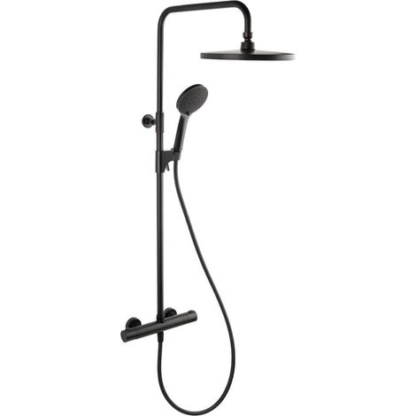 Colonne de douche SAT avec mitigeur thermostatique noir SATSSTKBC