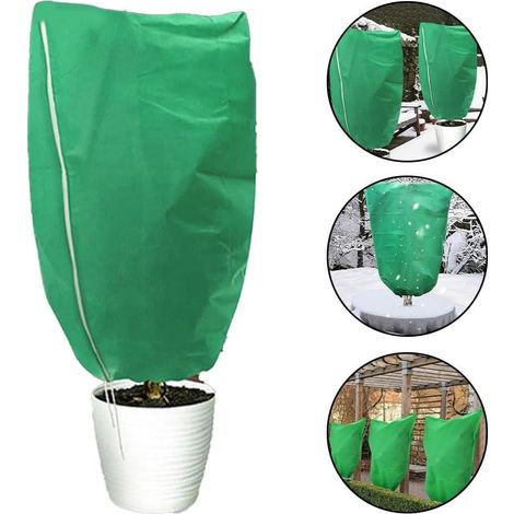 Housse de protection hiver plantes - Réutilisable avec zip et cordon - 120x180 cm - Pour jardin, potager et balcon - Anti-gel (1/5)