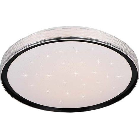 Plafonnier LED plafonnier salon lumière métal noir dimmable D 39 cm (1/5)