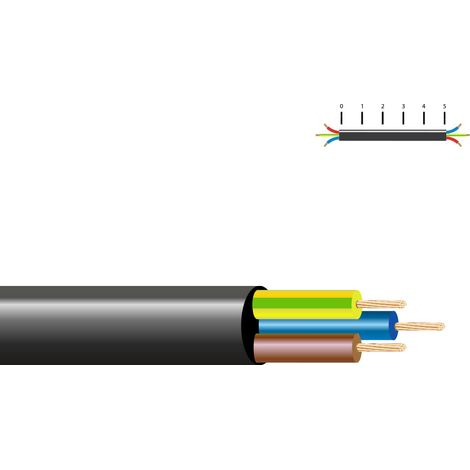 100 Cavo H05VV-F 3x1mm Nero Euro/m