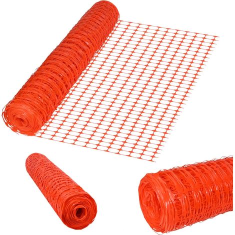 Maschendrahtzaun 100cm Höhe PE-Kunststoff Hasendraht Kaninchendraht Schneidbar Orange Mäusegitter Fences Gitter Maschendraht verschiedene Längen, 30m NAIZY (1/5)