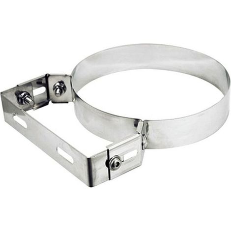 Collare per fissaggio tubi regolabile in acciaio INOX - 15cm