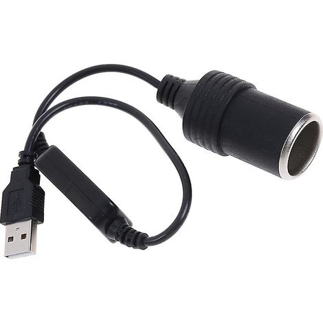 Adaptateur convertisseur USB 5V 2A vers prise allume-cigare 12V 8W pour voiture (1/5)