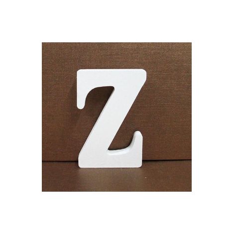 LETTERA "Z" IN LEGNO BIANCO 12CM ALFABETO MATRIMONI COMPLEANNI DECORAZIONI FESTA