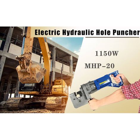 Punzonadora electrohidráulica para chapa de acero y aluminio, de Φ1/4" a 4/5". Perforadora de 2-3 agujeros con moldes estándar completos. (1/5)
