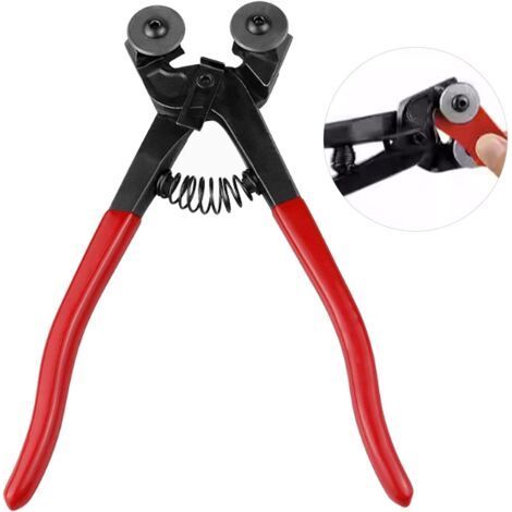 200 mm Mosaic pliers, hard metal, for tiles, glass, ceramic tiles, with two tungsten carbide sweeping wheels, doe pliers for glass, stained glass, mosaic - Tool (1/5)