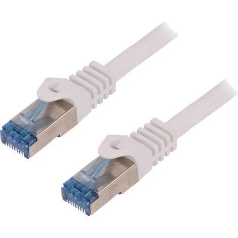 Cable reseau RJ45 male S-FTP cat.6a gris - 0.25m