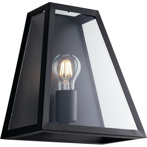 Applique LEXINGTON in metallo nero con diffusore in vetro (1/2)
