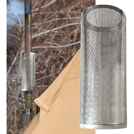 Pare-étincelles de cheminée, grille de protection résistante à la chaleur pour conduit de poêle, compatible avec les poêles de chauffage d'hiver, les fourneaux de camping et les réchauds portables.