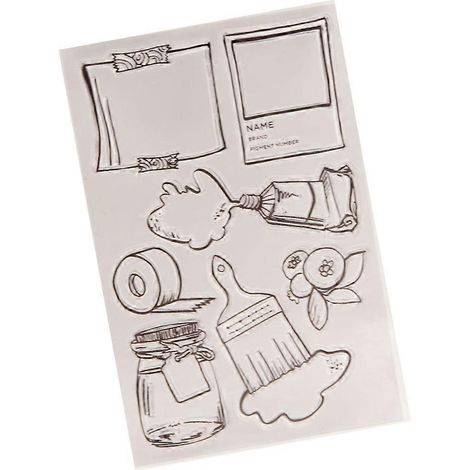 Tampon en silicone décoratif pour scrapbooking, album, agenda (1/4)
