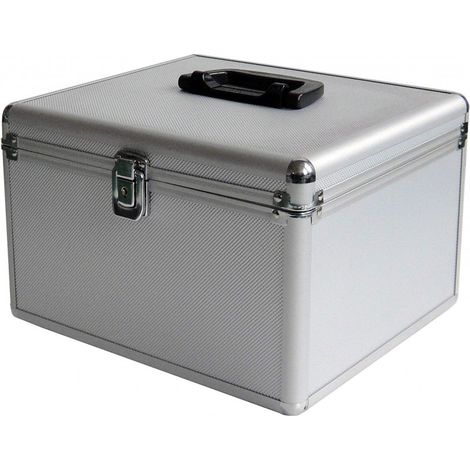 Mallette à CD MediaRange BOX76 300 CDs/DVDs/disques Blu-ray aluminium argent (l x H x P) 30.1 x 18 x 26.5 cm 1 pc(s) (1/3)