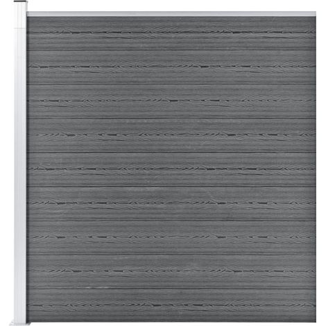 vidaXL Pannello di Recinzione in WPC 175x186 cm Grigio (1/5)