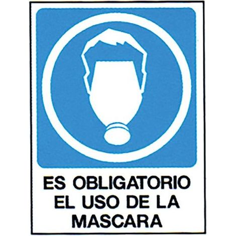Panneau « Port du masque obligatoire », PVC de haute qualité, 40 x 30 cm. PORT DU MASQUE OBLIGATOIRE