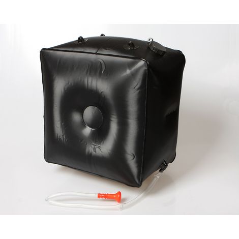 Sac de douche solaire (noir) 40 L pour le camping, température jusqu'à 45 °C, randonnée, Mo-AquaForge (1/5)