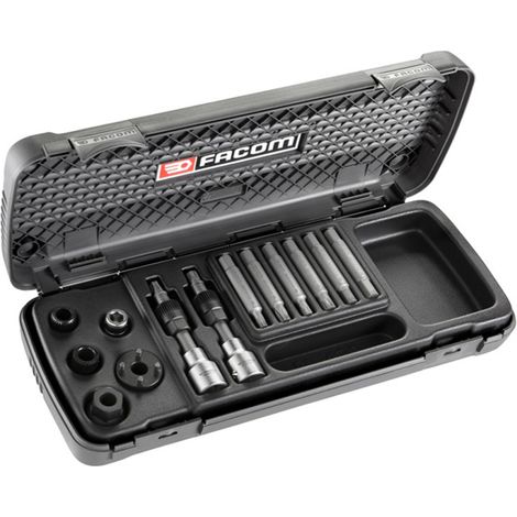Facom – Coffret multi-outils pour poulies d'alternateur – 13 pièces – Embouts TORX et XZN – Douilles spéciales pour montage/démontage (1/5)