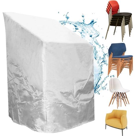 Housse de protection pour chaise de jardin imperméable et résistante aux UV 70x70x80/120cm (1/5)