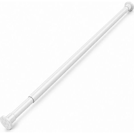 Metall Teleskopstange ausziehbar weiß zum Einklemmen - 88-158 cm - Gardinenstange ohne Bohren stufelnlos verstellbar