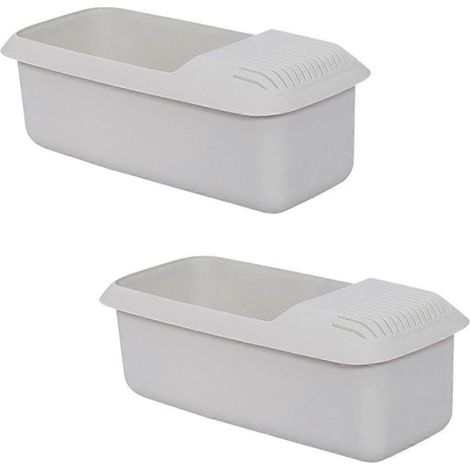 Lot de 2 cuiseurs à pâtes pour micro-ondes, boîtes de conservation pour spaghettis, cuiseur vapeur pour légumes et nouilles. (1/4)