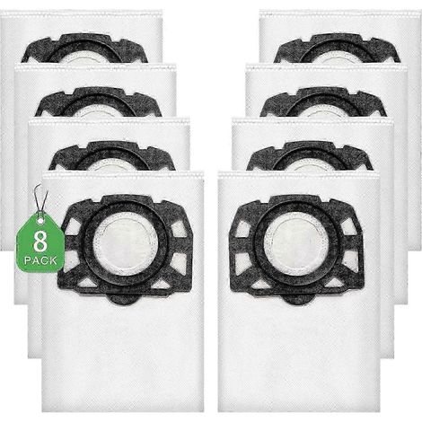 Lot de 8 sacs pour aspirateur KFI 357 compatibles avec les modèles Kärcher WD 2 Plus, WD 3, WD 3 Battery, KWD 1 et KWD (1/5)