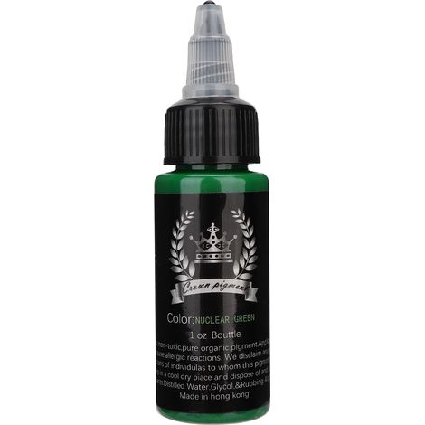 Pigment végétal semi-permanent pour tatouage, encre longue tenue, accessoire de tatouage, couleur verte (1/5)