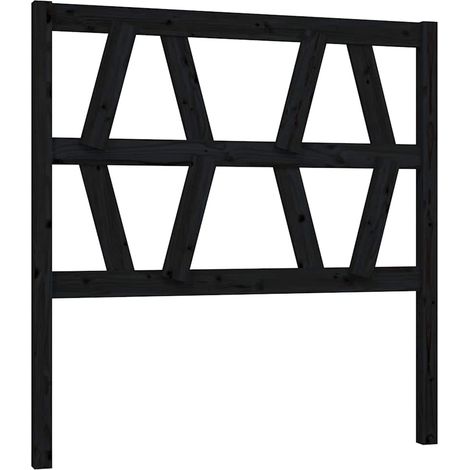 Maison Exclusive - Kopfteil Schwarz 81x4x100 cm Massivholz Kiefer