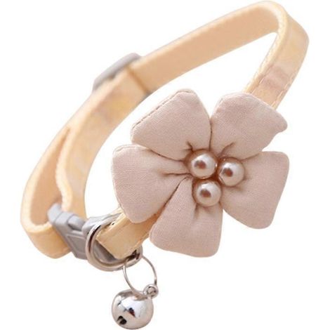Halsband für Hunde und Katzen, floral verziert, verstellbar, Haustieraccessoire, verstellbares Damenhalsband.