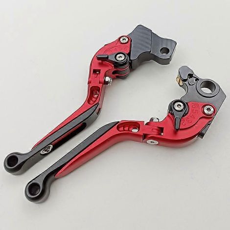 Convient aux motos Ducati, Scrambler, sans modification, freins réglables en alliage d'aluminium, leviers de guidon, leviers (rouges) (1/5)