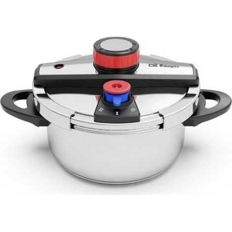 Olla super rapida Orbegozo HP 4200, 4 L, 22 cm, acero inoxidable, con abre facil