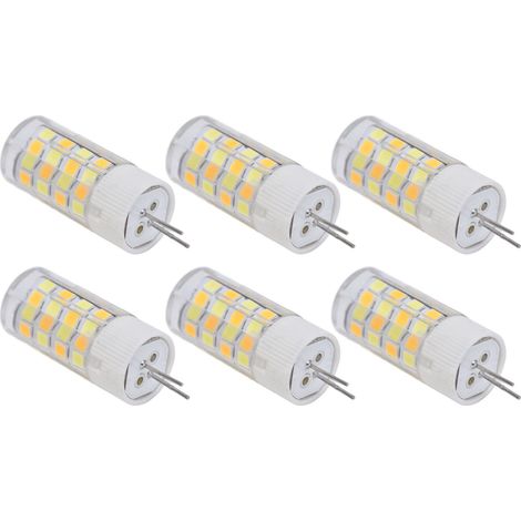 6 Ampoules G4 5W 3 Couleurs, 220V pour Plafonnier, Murale, Maison et Bureau - 52 LED