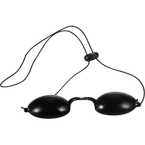 Lunettes de protection UV flexibles pour cabine de bronzage, masque de protection oculaire noir portable, visière de protection (1/5)