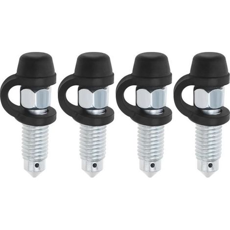 4 sets Vis de Purge d'étrier Frein de Moto Vis de Mamelon de Purge M7x1mm avec Capuchon Anti-poussière Compatible avec Suzuki (1/4)