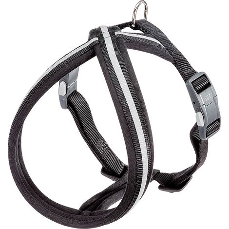 Ferplast DAYTONA CROSS P Pettorina riflettente per cani con fibbia magnetica. In vari colori e misure. . Variante M-L - Misure: B: 63-88 cm 20 mm - Nero