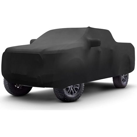 Car Cover Pickup Interior Elastic Breathable Stretch Soft Full Protection Universal for Garage Indoor Auto Show, Black (1/5)