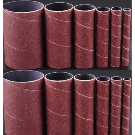 Ecleanfy - Lot de 12 manchons abrasifs Ø12/20/25/38/55/80mm – Grains 80 et 120 – Pour ponceuses oscillantes OSM100 et OSM600 – Accessoire consommable (1/4)