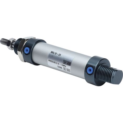 Vérin pneumatique miniature à simple tige alu MAL16-25 pour système air comprimé (1/5)