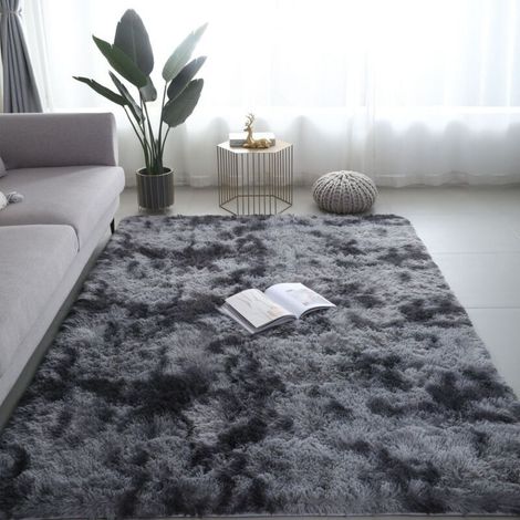 Grand Tapis Décoration 60 x 120 cm Texture Fourrure Douce Surface Confortable Anti Glissant Pour Chambre à Coucher Salon
