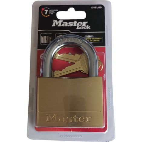 MASTER LOCK - Cadenas lait.70mm anse 36mm bl.170eurd