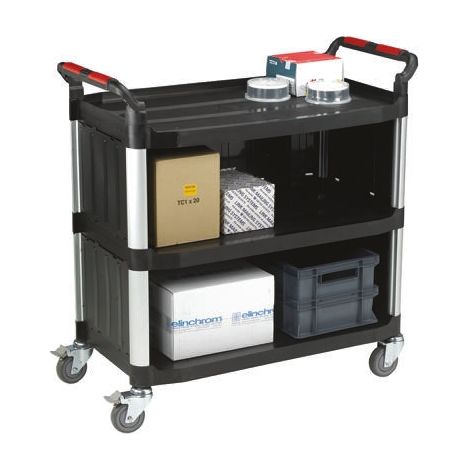 Chariot RS PRO Non 3 plateaux en Aluminium, 630 x 424mm, Capacité de charge 150kg Charge légère ( Prix pour 1 )