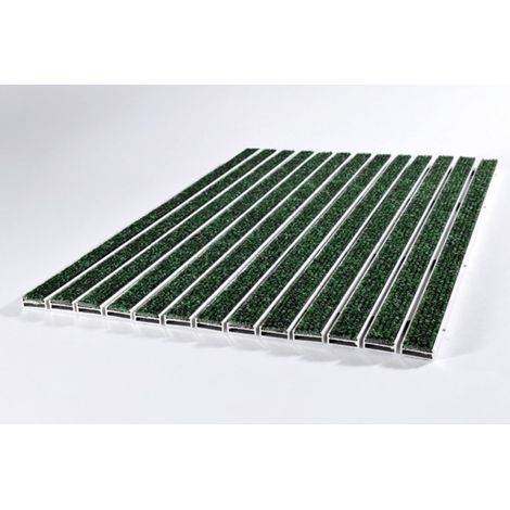 Paillasson encastrable 10mm Cadre alu 13mm 100x100cm Vert