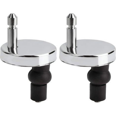 2 Pièces Abattant WC de Toilettes à Charnière Fixations, Charnières à Dégagement Rapide, Charniere Abattant WC Fixations, avec Vis Caoutchouc Rechange (1/5)